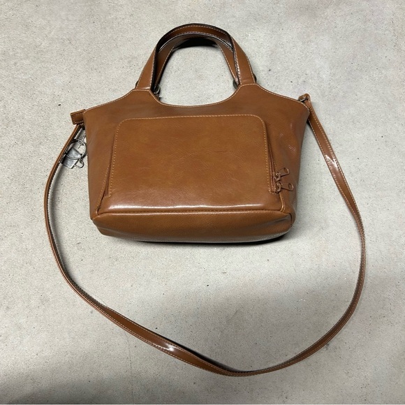 Rosetti Light Brown Camel Vinyl Handbag with Strap & Wallet - Picture 4 of 13